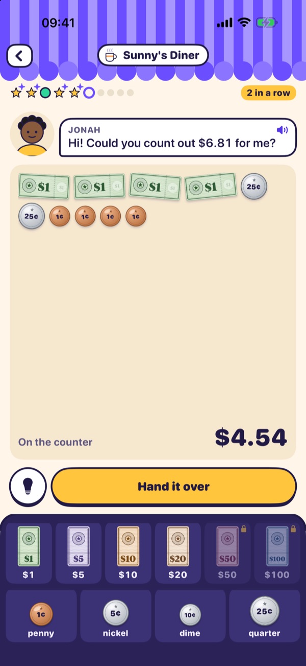 Count it: Jonah asks for $6.81